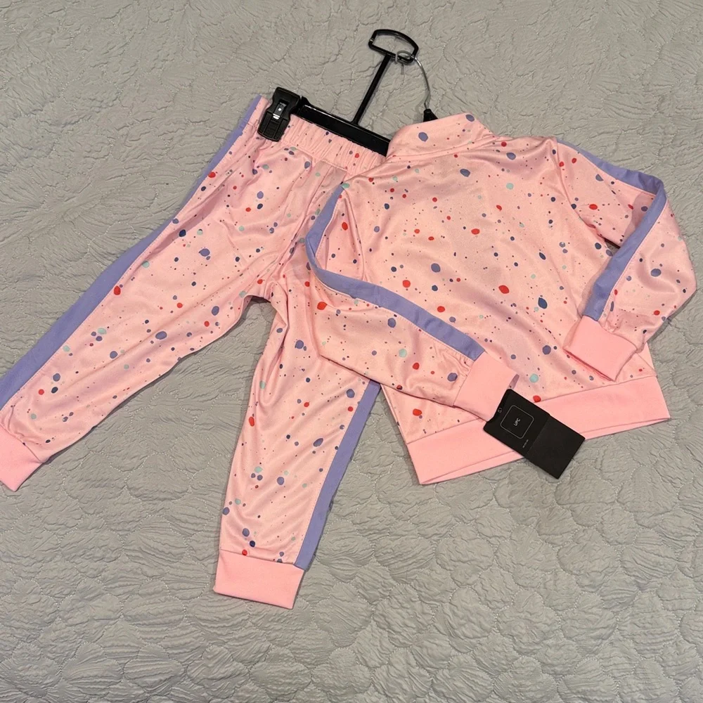 Nike Pink and Purple Splatter Tracksuit Set 3T NWT ARCTIC PUNCH - Picture 5 of 5